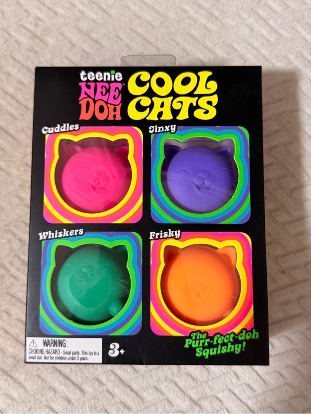 NeeDoh Cool Cats 4 Pack Squishy Stress Toy Teeny Tactile Viral TikTok